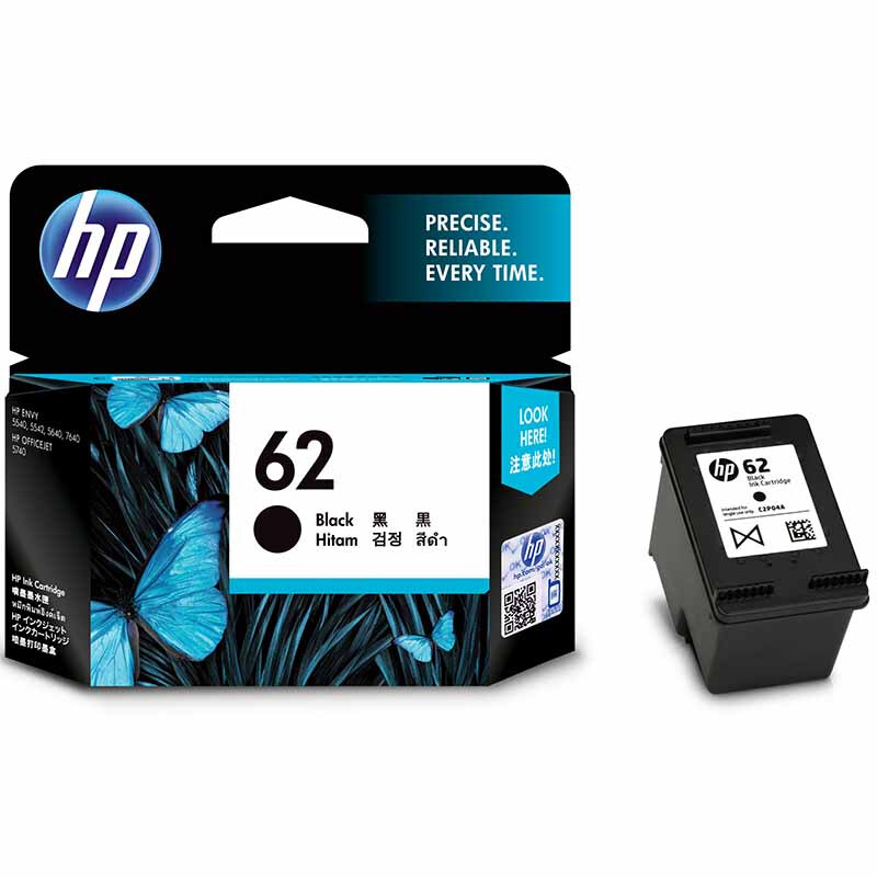 HP/惠普 HP 62 黑色墨盒 惠普 HP 62 黑色墨盒 惠普一体式墨盒 黑色墨盒(C2P04AA)