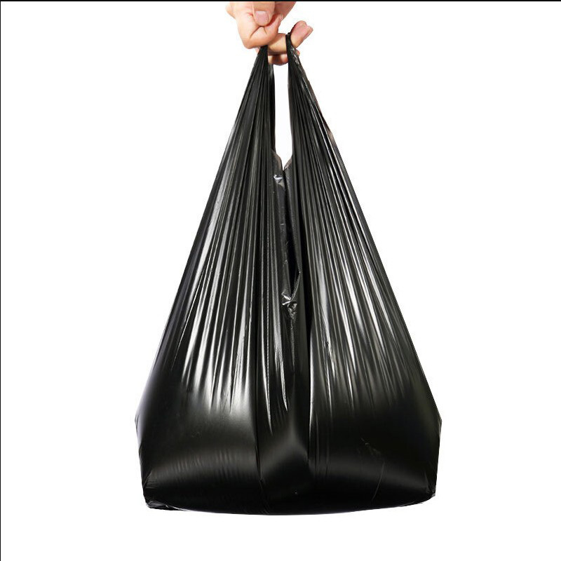 国产 垃圾袋  加厚垃圾袋背心式塑料袋 黑色